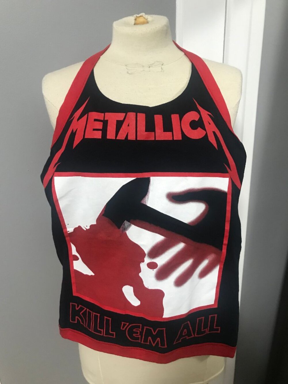 Metallica Kill Em All DIY Handmade Halter Top SMALL Trash Metal - Picture 5 of 6